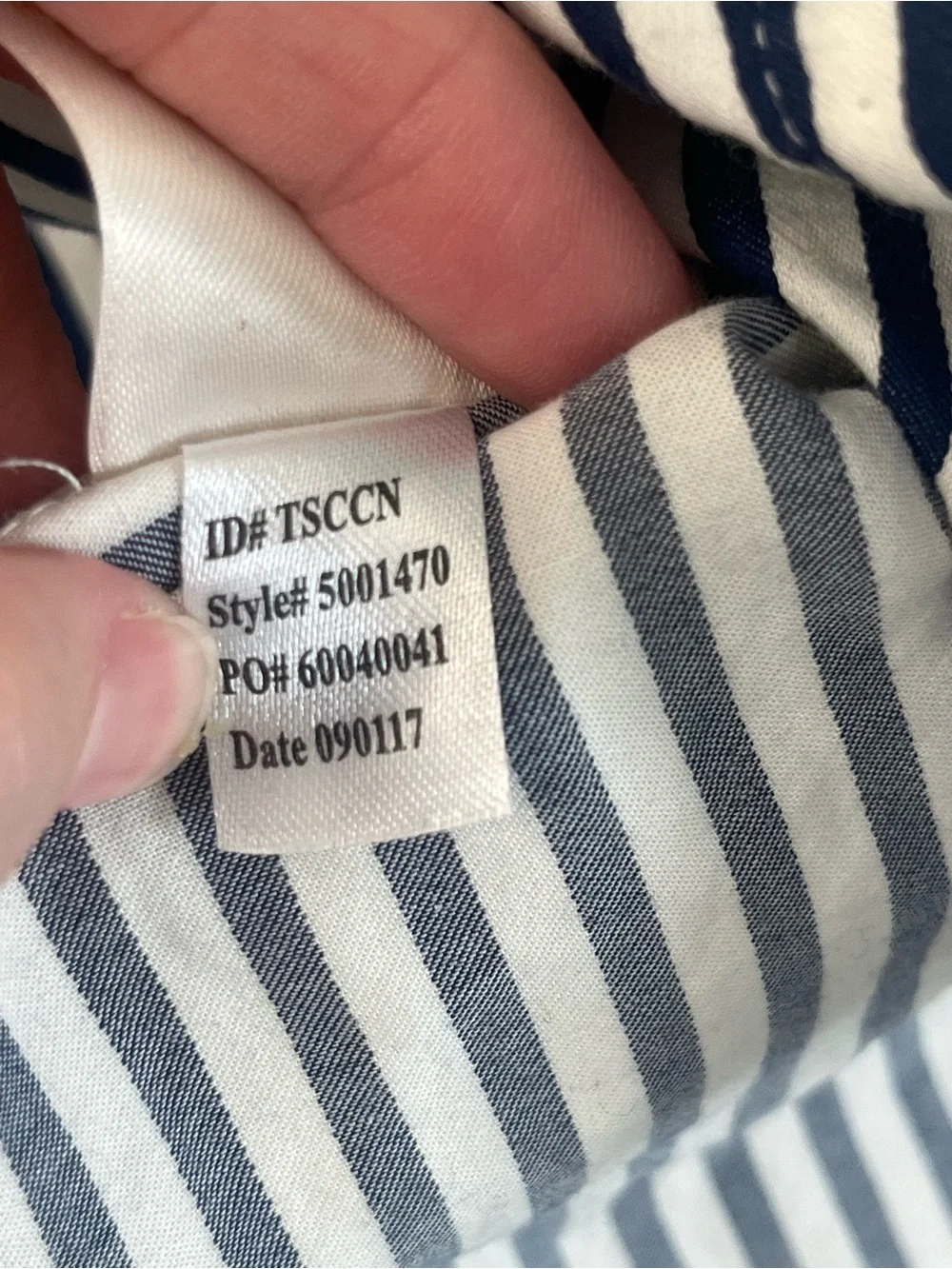 Kate Spade Dream a Little Dream Navy Stripe Pajama Top Medium Heart Detail